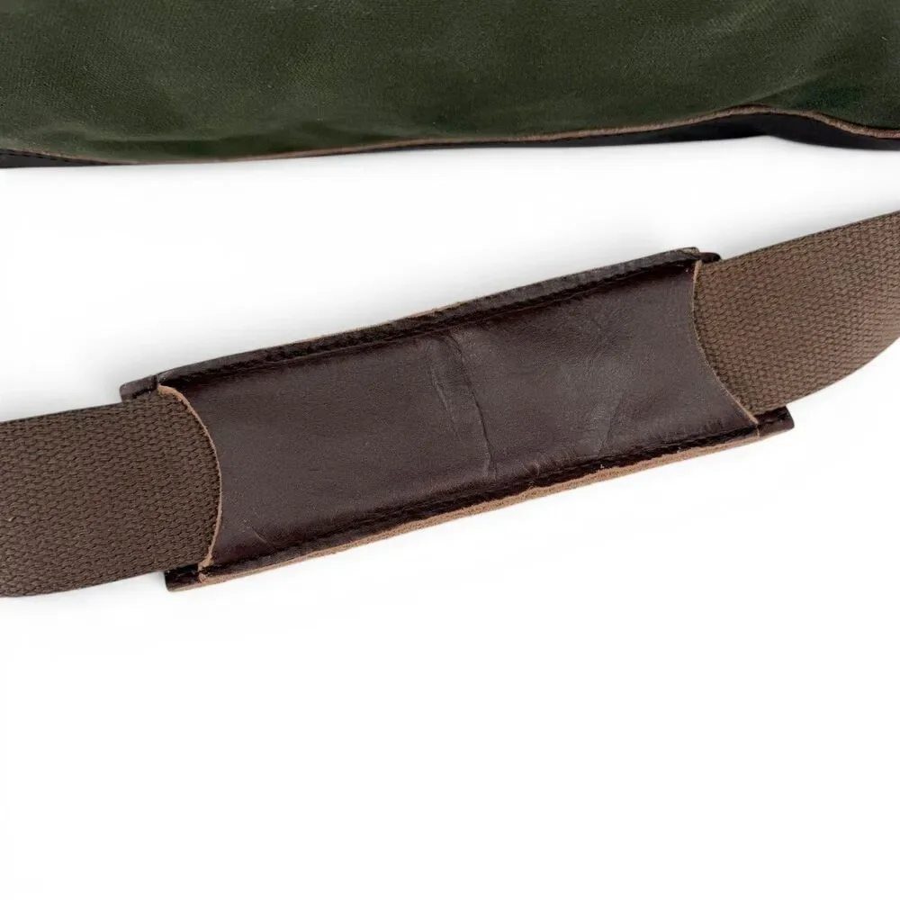 Duluth Pack Canvas Leather Weekender Duffel Bag Olive Drab 33L